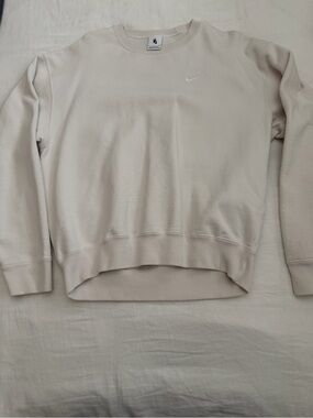 Nike Neutral Crewneck Sweatshirt in Off-White